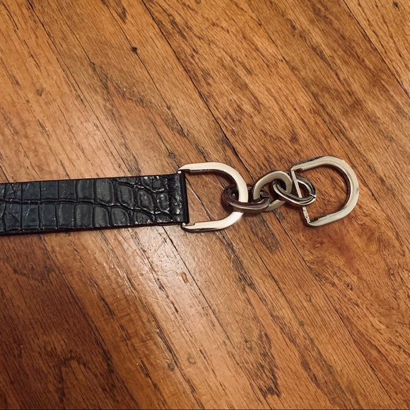 Leather black snakeskin texture belt M - Picture 8 of 8